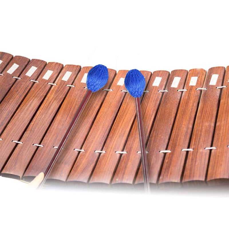 Vankcp 2 Pair Marimba Mallets Medium Blue Hard Yarn Head Keyboard Marimba Mallets for Percussion Marimba Playing Glockenspiel Marimba (Style 2) - Image 5